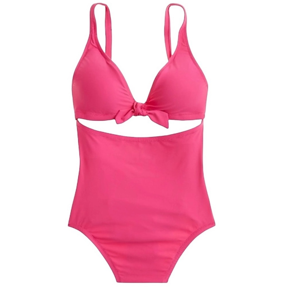 J CREW Tie Front Cutout One Piece SWIMSUIT 14